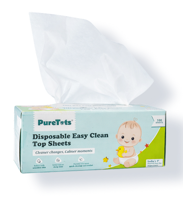 Disposable Easy Clean Top Sheets - Pure Tots