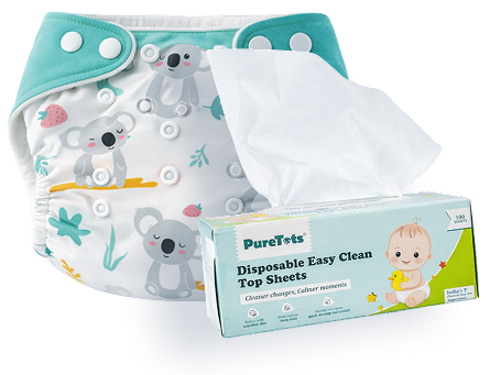 Comfort where it matters. Clean
changes without the washing load.