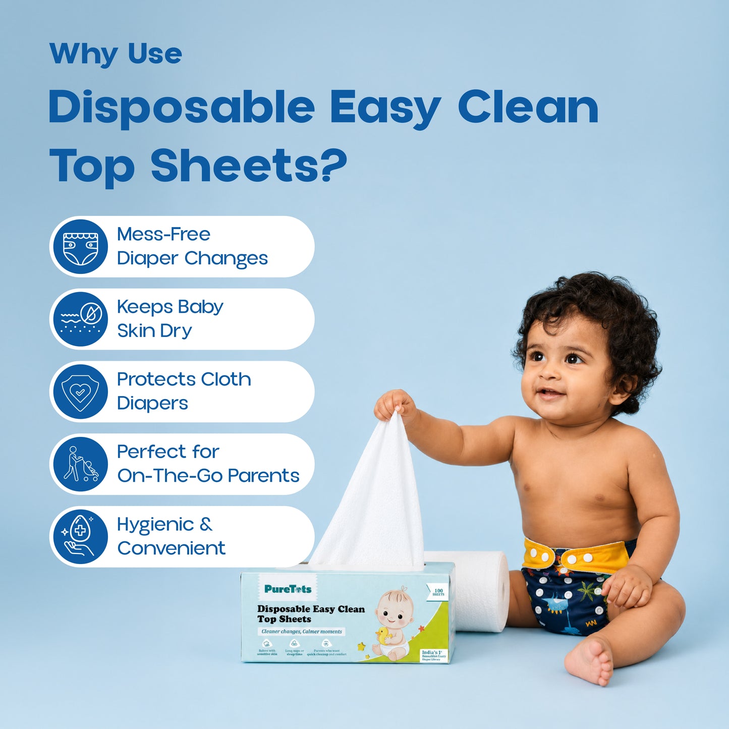 Disposable Easy Clean Top Sheets